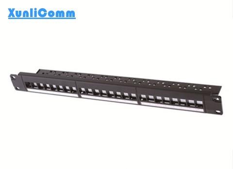 Quality 24 port 1u 19inch blank(empty) patch panel with cable management for sale