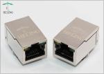 100Mb RJ45 Female Connector 1 X 1 Port With LED Tab Up For VOIP Gateway Setup /