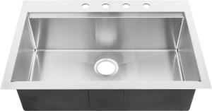 33'' Hand Made Single Basin Sink 16 Gauge SUS304 Stainless Steel Material