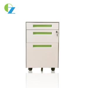 Convenient Mobile Pedestal Cabinet 3 Drawer for Office / School File Storage