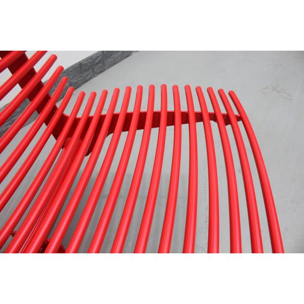 Curved Patio Tree Outdoor Metal Benches With Cast Iron Ends OEM