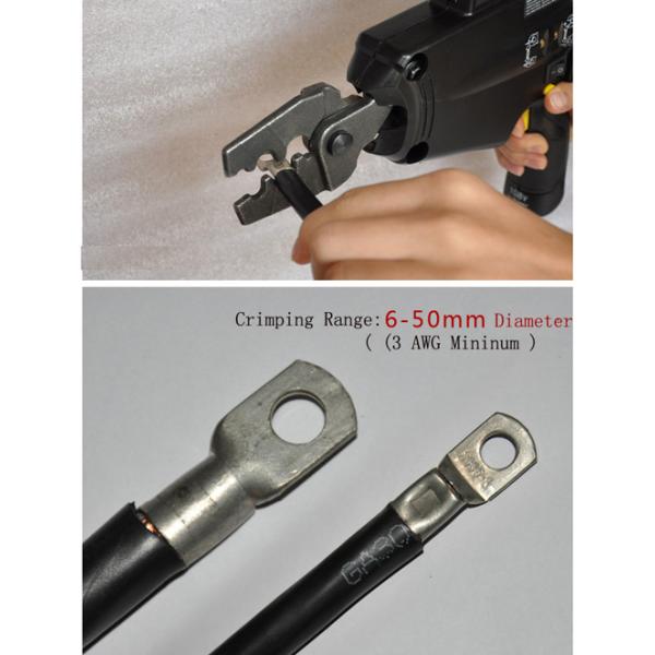 Electric Battery Powered Wire Terminals Crimper Handheld Automatic Crimping Tool Black