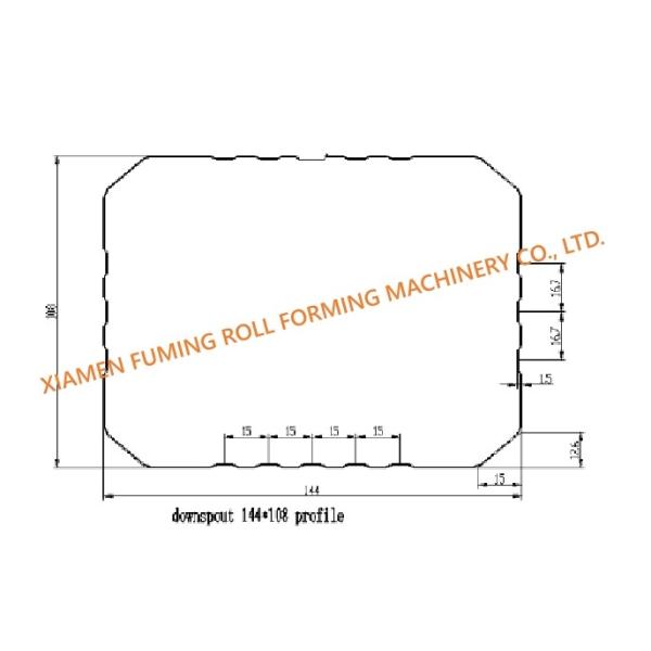 7.5KW Downspout Downpipe Roll Forming Machine Customized For Profile