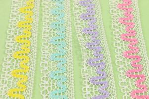 China Recyclable Cotton Crochet Lace Trim Reusable Unstretched Contrast Patterned on sale