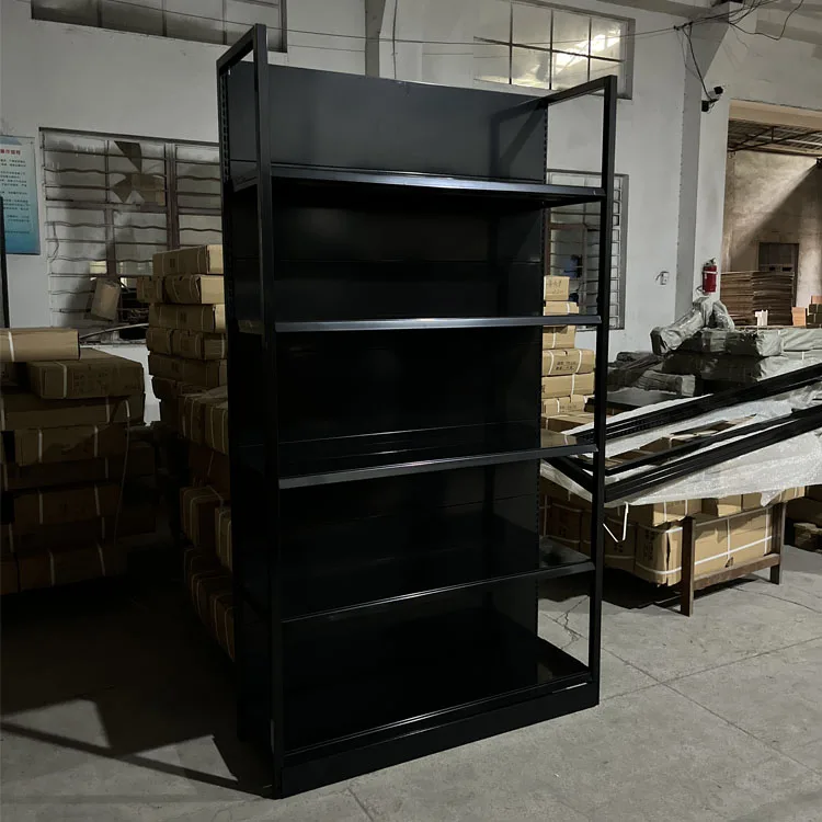 Convenience Store Gondola Retail Shelving 4 Post Display Rack Customized