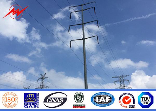 Quality 12M Galvanized Electric Power Pole Q345 Material for 110KV Transmission for sale