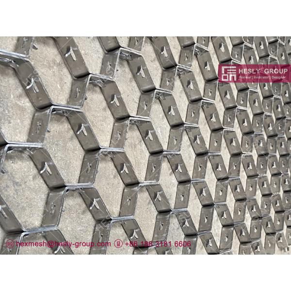 Stainless Steel 304H Hexmesh | Bonding Hole Type | Refractory Lining Holders | 1.0X10X50mm | HESLY Brand - China Export