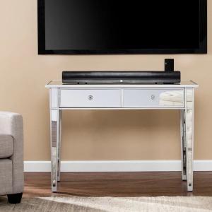 China Modern design 2 drawers mirrored console table wooden hallway table for living room on sale
