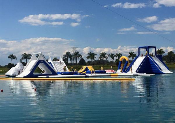 Quality Customized Giant Green Isle Inflatable Water Park , Inflatable Fun Park For Island for sale