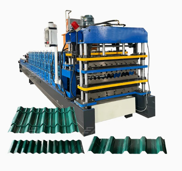 IBR and Corrugated Double Layer Roof sheet Roll Forming Machine For Ppgi Panel Roof