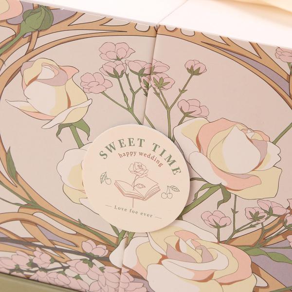Wedding Scented Candle Luxury Paperboard Gift Box With Ribbon