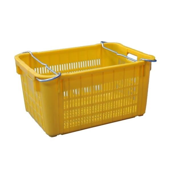 Quality Convenient Handle Collapsible PP Fruit Vegetable Seafood Crates for Easy Storage for sale