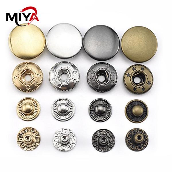 Quality Clothes Four Parts Spring Metal Snap Fasteners for sale