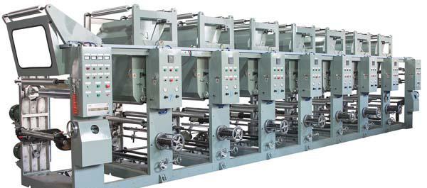 600 Width Plastic Films Gravure Printing Machine 8800×1200×1700 3.2 Heating Power