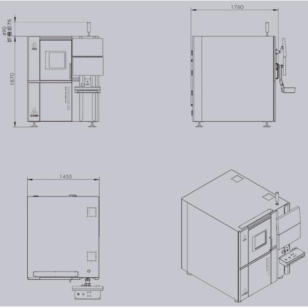 CNC Programable Automatic Inspection Electronics X-Ray Machine Unicomp AX9100MAX With Tilting Angle 60°For IC Curvature Measurement