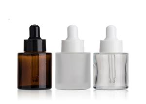 5ml 10ml 20ml Amber Bottle With Dropper , Frosted Empty Dropper Bottles