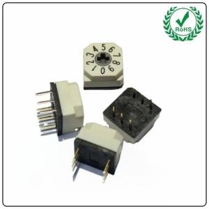 Buy cheap Customized DIP Digital Code Rotary Switch 10x10mm 6Pin 16 Position product