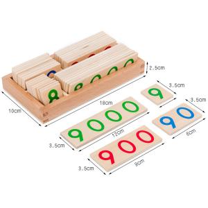 3.5cm Wooden Numbers Puzzle Counting Card Math Teaching Aids For Toddlers