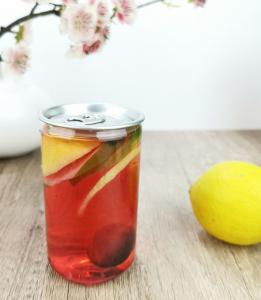 China 210ml Clear Reusable Soda Can Cylindrical Beverage Cans on sale