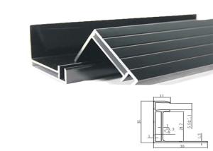 Buy cheap ISO9001 Approved Extruded Aluminium Profiles Solar Panel Frame Silver Black product