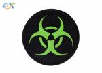 Durable Round Shape Custom Iron On Embroidered Patches With Merrow Border