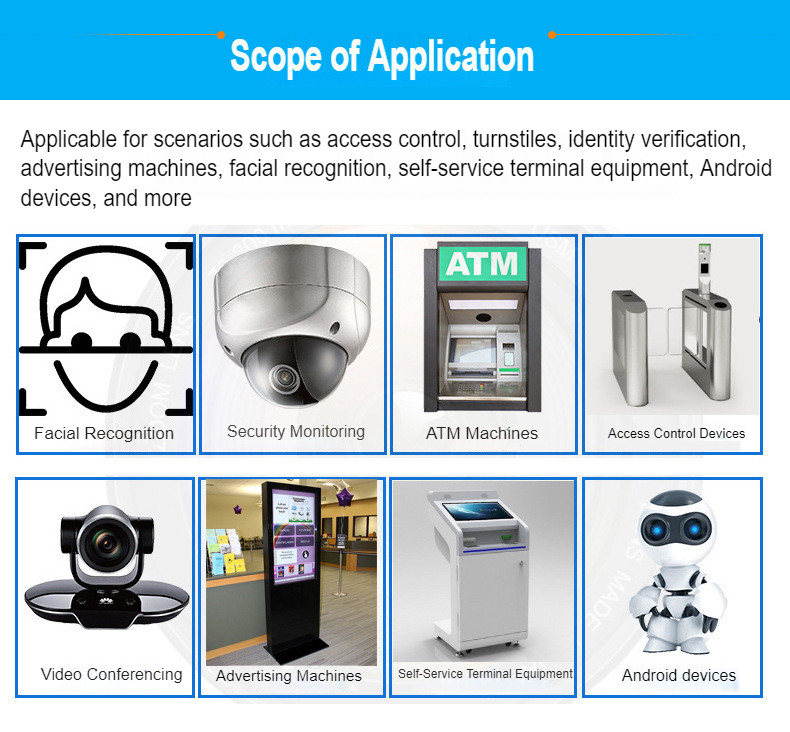 HK5M-H207.1 Wide Dynamic Industrial Grade Face Recognition Comparison Camera Module