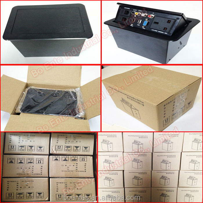 Factory Supply Desktop Pop Up Connector with VGA +RJ45 for Meeting Table