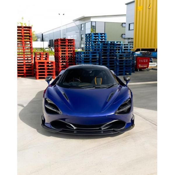 Blue 720s Wide Body Kit McLaren Carbon Fiber Front Lip Diffuser Spoiler Kit