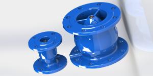 Buy cheap Epoxy Coated Ductile Iron Non Slam Swing Check Valve With Anti Water Hammer Function product
