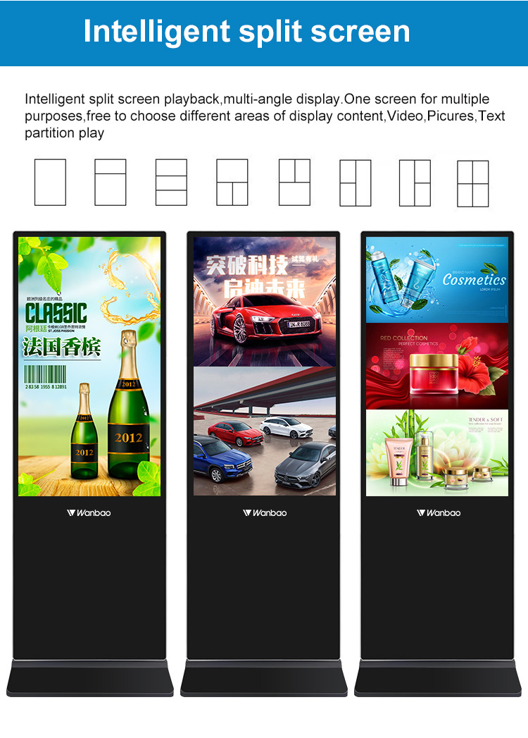 43 Inch Wifi Touch Screen Kiosk Advertising Display Player Digital Signage