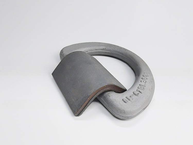 500KN M.B.L GL CCS Approved 50T Forged Container Lashing D Ring with Clamp