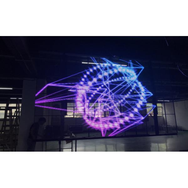 Full Color Glass Window LED Display , 3840HZ P7.81 Clear Led Screen