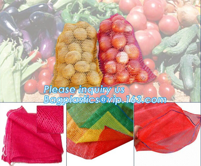 100% pe raschel mesh bag for onions ,potatoes , other vegetables,PP net vegetables leno mesh bag Color raschel PP PE mes