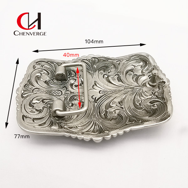 Zinc Alloy Metal Plate Belt Buckles Thickness 4mm Anti Erosion