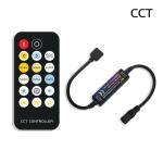 DC Dual Color Temperature LED Controller Dimmer With 17 Key Wireless RF Remote