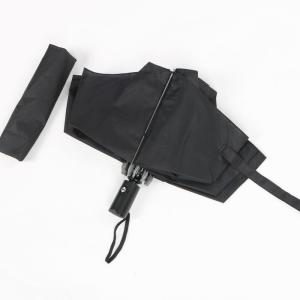 Inverted Self Opening Umbrella , Black Pongee Canopy Automatic Folding Umbrella