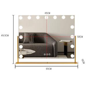 Square Illuminated Vanity Mirrors Rechargeable Makeup Mirror