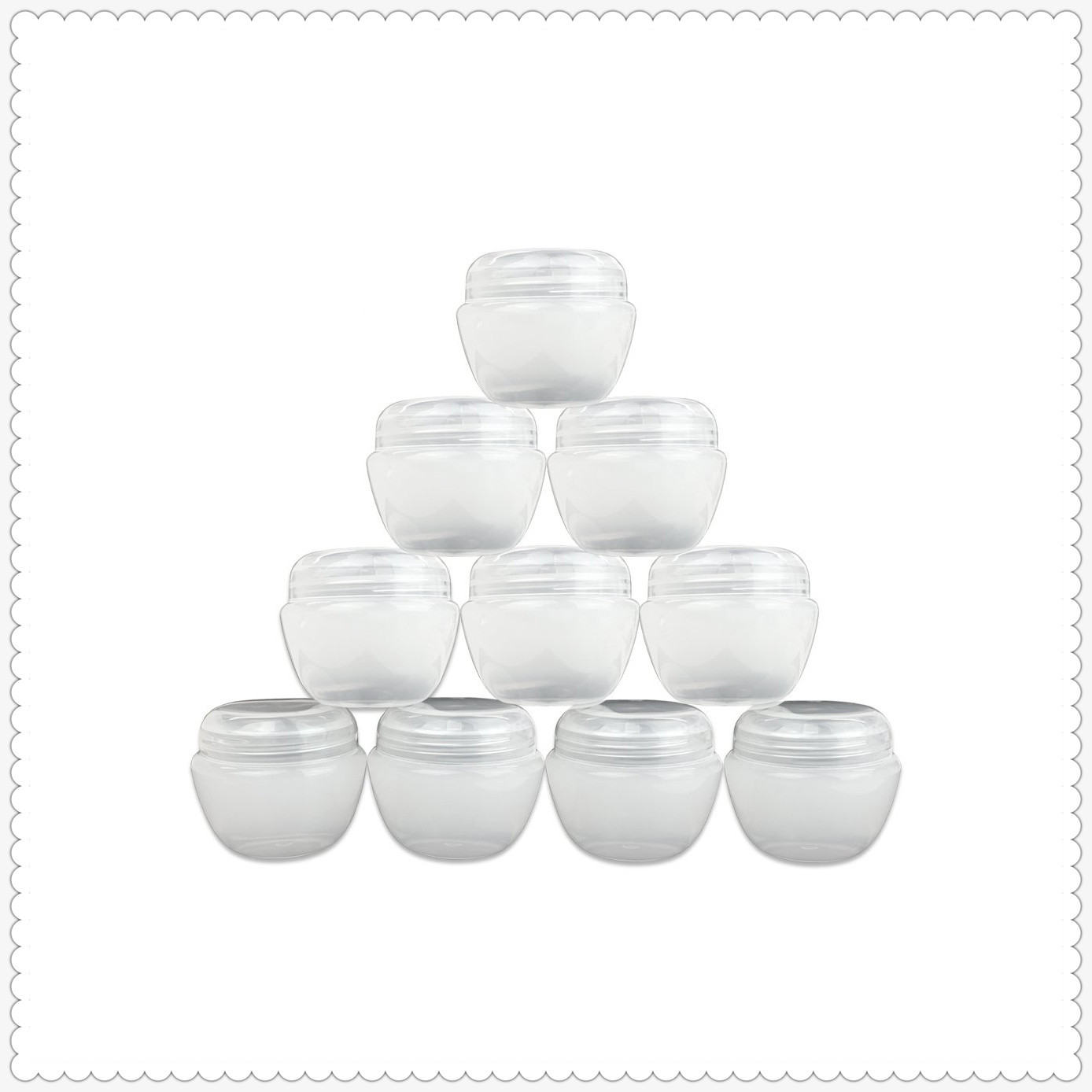 Compact White Empty Makeup Containers Airless Cream Jar Corrosion Resistant