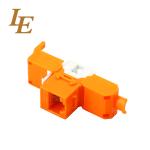 LE 180 Degree Unshielded RJ45 Toolless Cat6a Keystone Jack For Ethernet