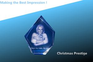 crystal trophy/crystal awards/3d laser award/3d laser crystal prestige/2d crystal frame
