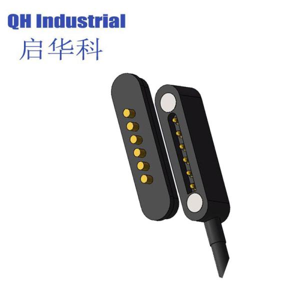 Quality 6Pin Norway Intercom Connector Magnetic Usb Connector Spring Loaded spring loaded pin Connector for sale