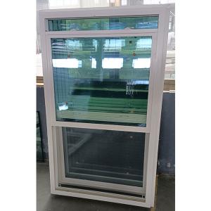 Buy cheap Windproof White UPVC Single Hung Window With Grill And Mesh product