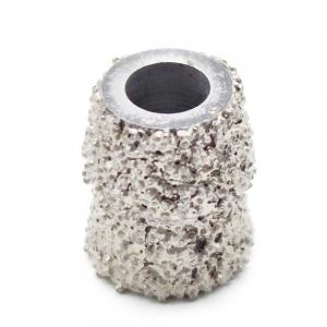 China Vacuum Brazed Double Beards Type Diamond Wire Saw Beads for Cutting Granite Quarrying on sale