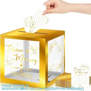 China Share a Memory Card for Celebration of Life Memory Cards Box with Transparent Windows Memory Box for Funeral Wedding on sale