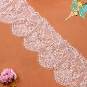 eyelash lace border/lace edged  / soft lace with Black / Ivory Double Color