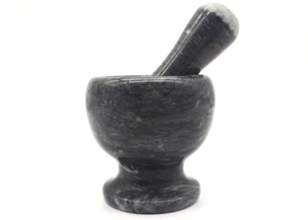 Quality Custom Made Stone Mortar And Pestle , Stone Bowl And Grinder Black Color for sale