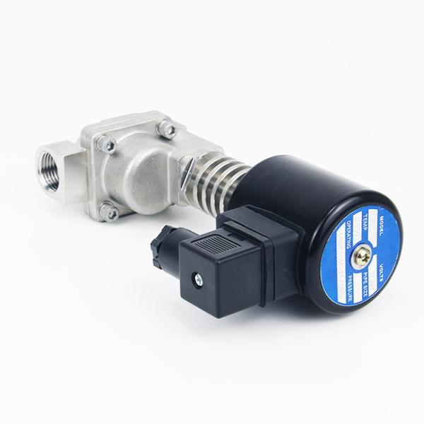 300 Degree High Temperature 24V Stainless Steel Steam Solenoid Valve With PEEK Seals