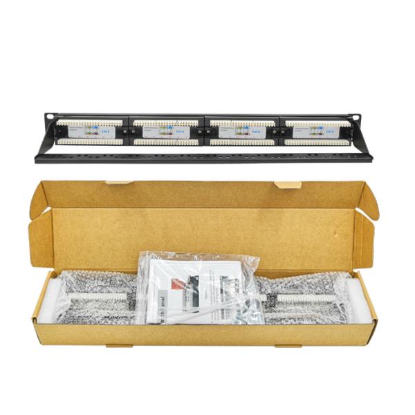 1U 19 Inch UTP Copper Lan Cable 2U CAT5E CAT6 24 48 Port RJ45 Network Patch Panel