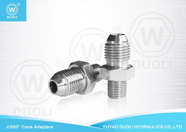 Quality Gas Male JIS Hydraulic Fittings Adapter 60 Degree BSPT Pipe Thread Adapter for sale