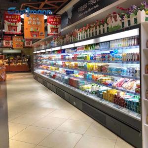 China Fruit Vegetable Refrigerated Show Case , 830L Supermarket Chilled Display Cabinet on sale